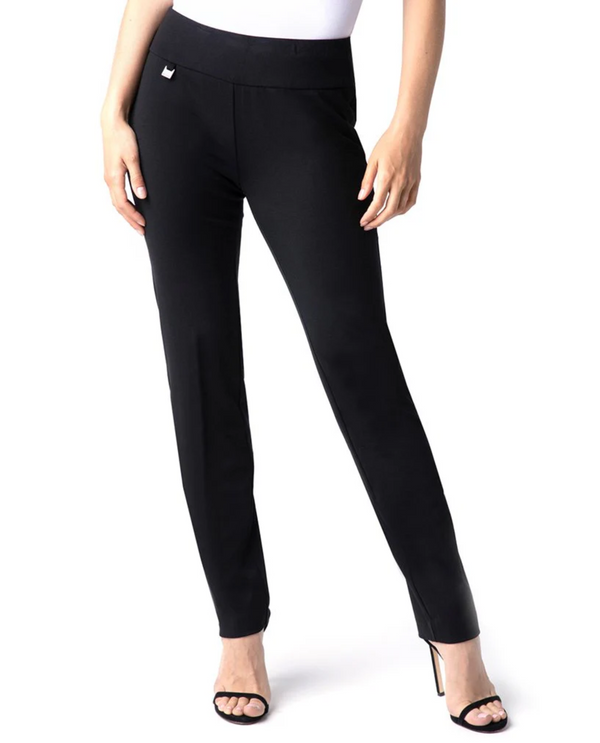  MULTIPLES M48717PM WIDE BAND PULL ON NARROW LEG PANT black