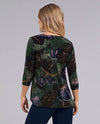 SYMPLI 22110RP-2 GO TO CLASSIC T RELAX 3/4 SLEEVE PRINT ABSTRACT FLORAL