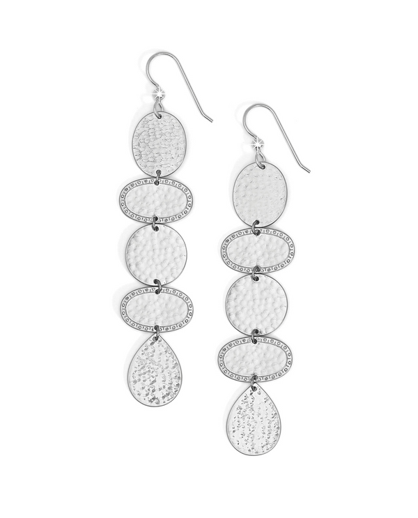 BRIGHTON JA9972 PALM CANYON LONG SILVER FRENCH WIRE EARRING
