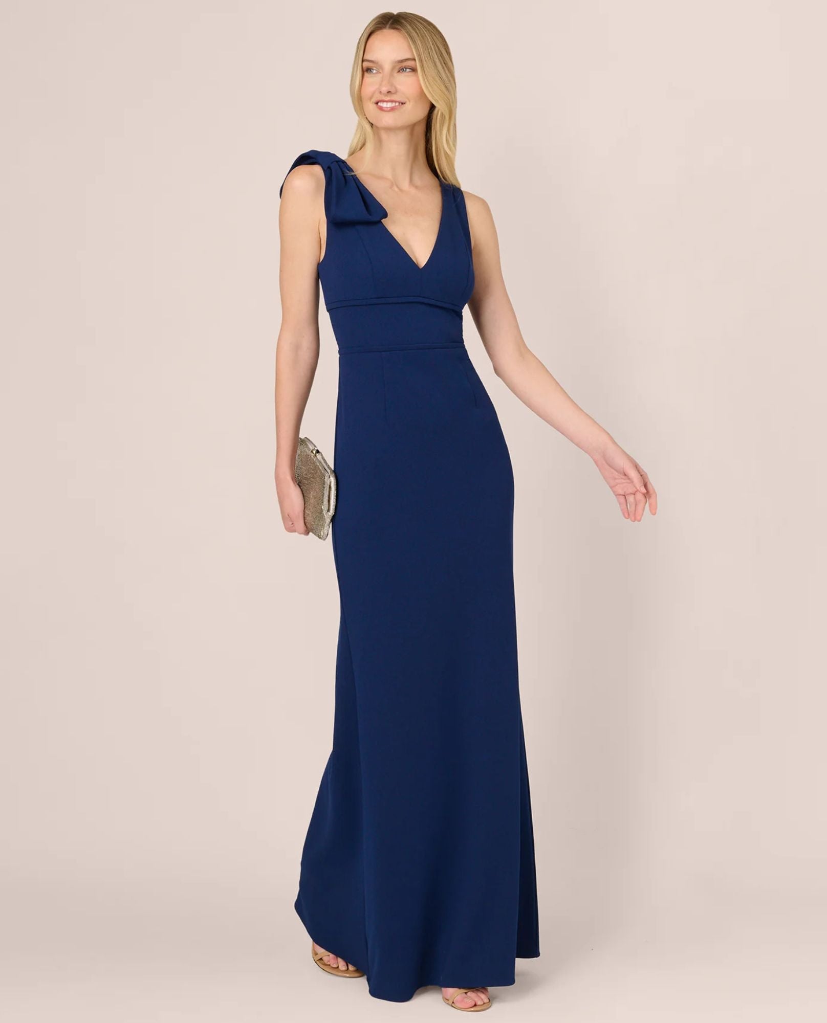 ADRIANNA PAPELL AP1E212655 MERMAID CREPE DRESS
