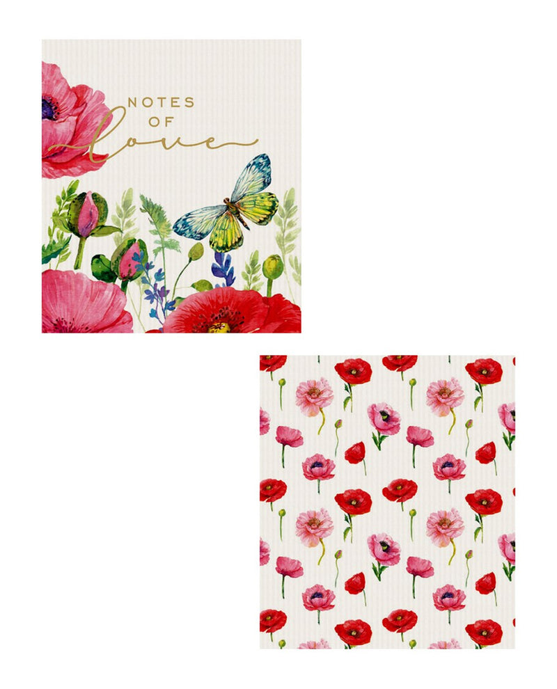 2 PACK REUSABLE DISHCLOTH SET NOTES OF LOVE 721645