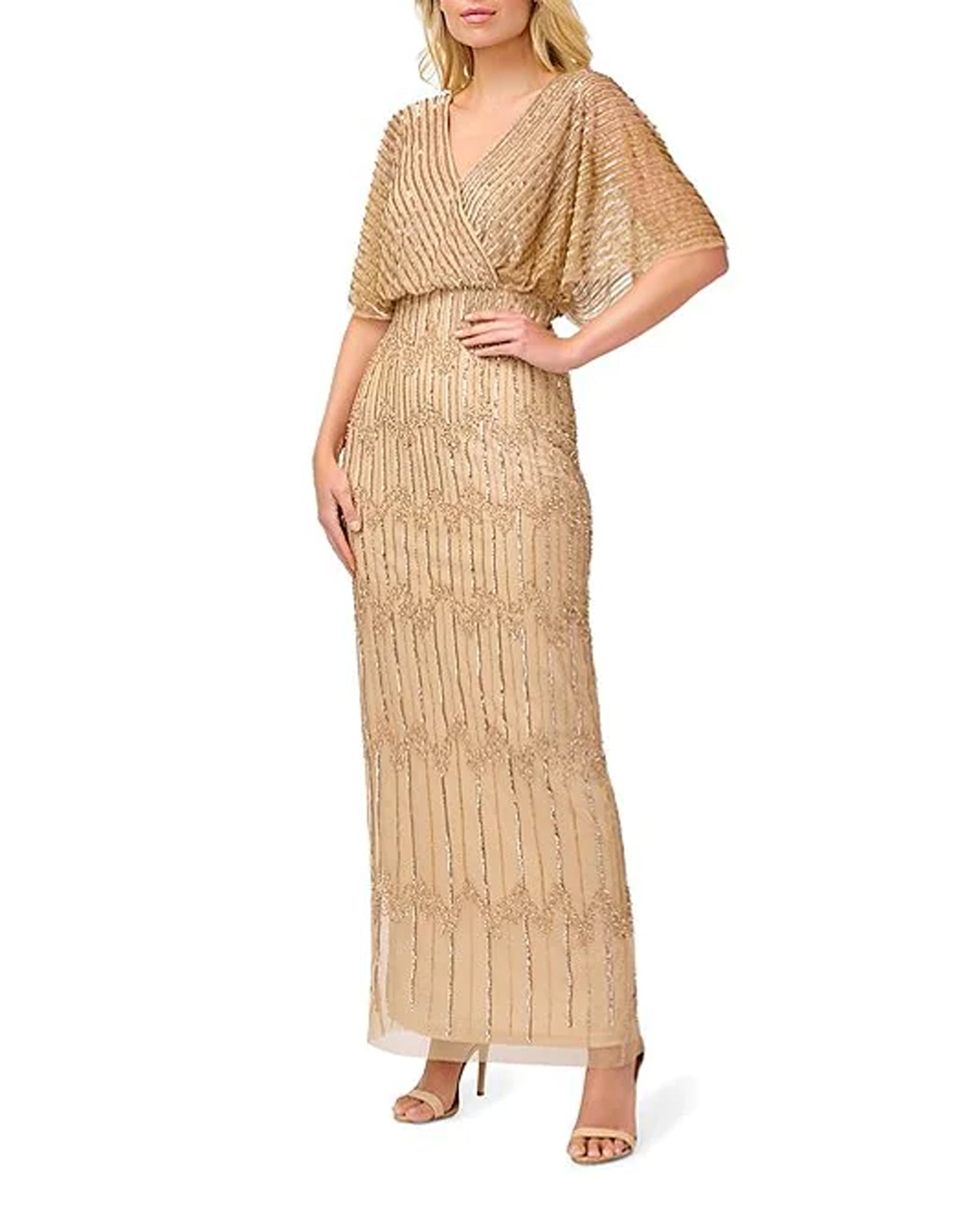 blouson beaded dress Amazon.com: Adrianna Papell Women's Beaded Blouson Gown, Light Heather, 18W : Clothing, Shoes & Jewelry