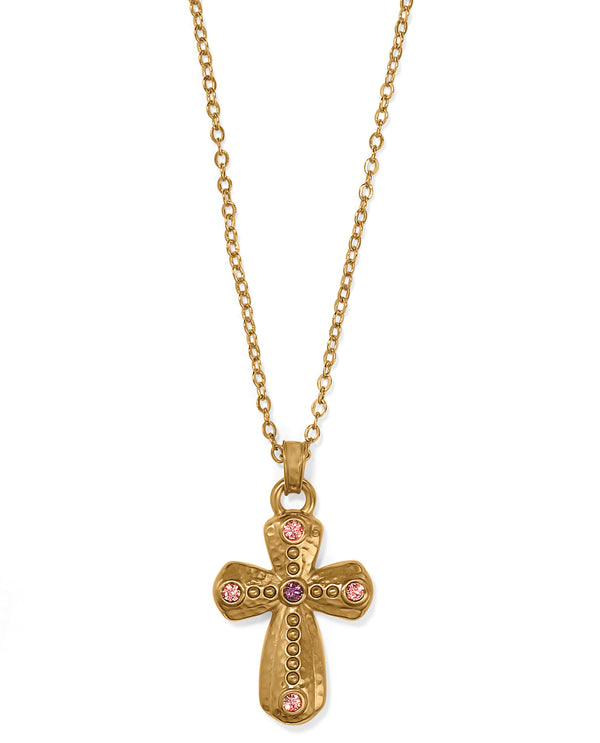 BRIGHTON JM7433 MAJESTIC GOLD IMPERIAL CROSS REVERSIBLE NECKLACE