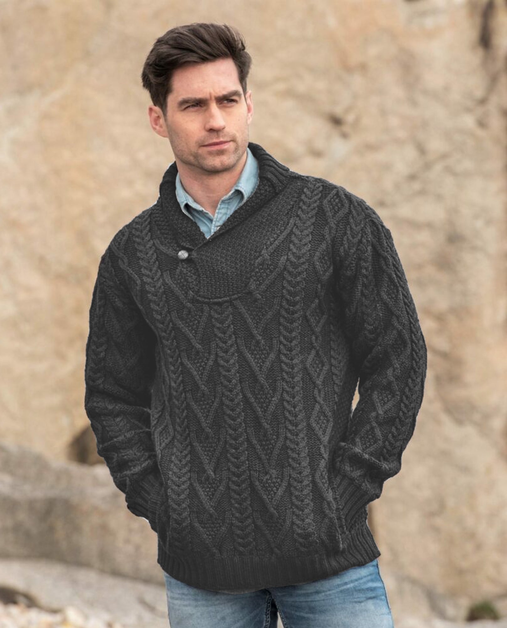 MEN'S DUBLIN BUTTON NECK SH4177 The Clothing Cove