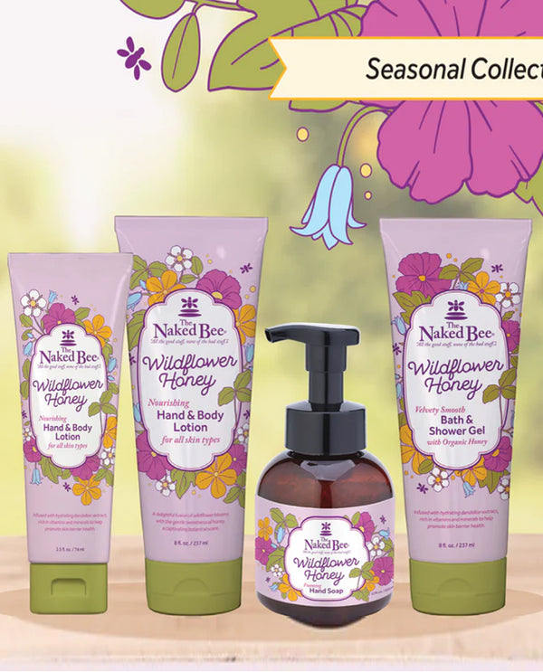 NAKED BEE NBLWH-T8 HAND & BODY LOTION 8OZ WILDFLOWER HONEY