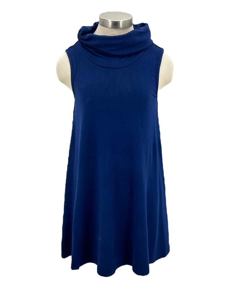 ARYEH TPW-Y-351 SLEEVELESS COWL KNIT TOP NAVY