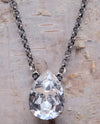 Rachel Marie Designs Penelope Teardrop Crystal Necklace  Clear