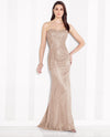 Cameron Blake 216683 Lace Strapless Sheath dress taupe strapless mother of the bride dress