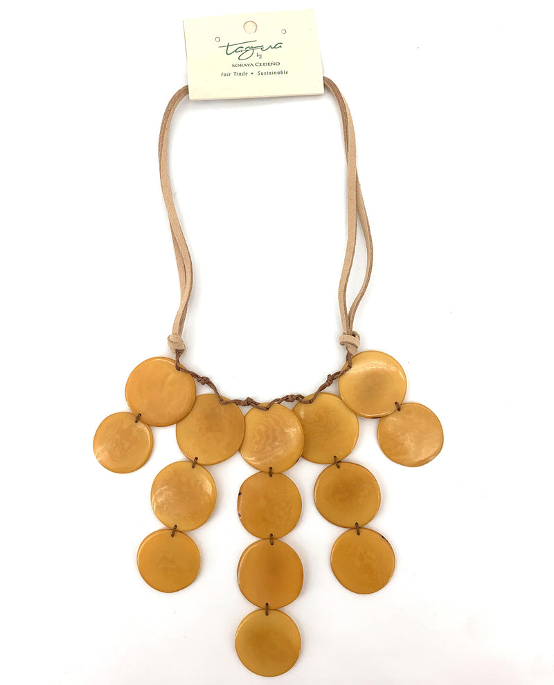 Organic Tagua SC119 Oro Necklace Yellow