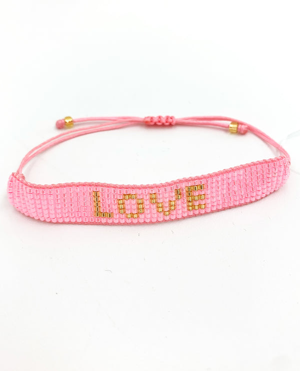 Love Adjustable Bead Bracelet B0427
