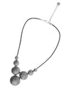 Textured Dome Cord Necklace 1007.21