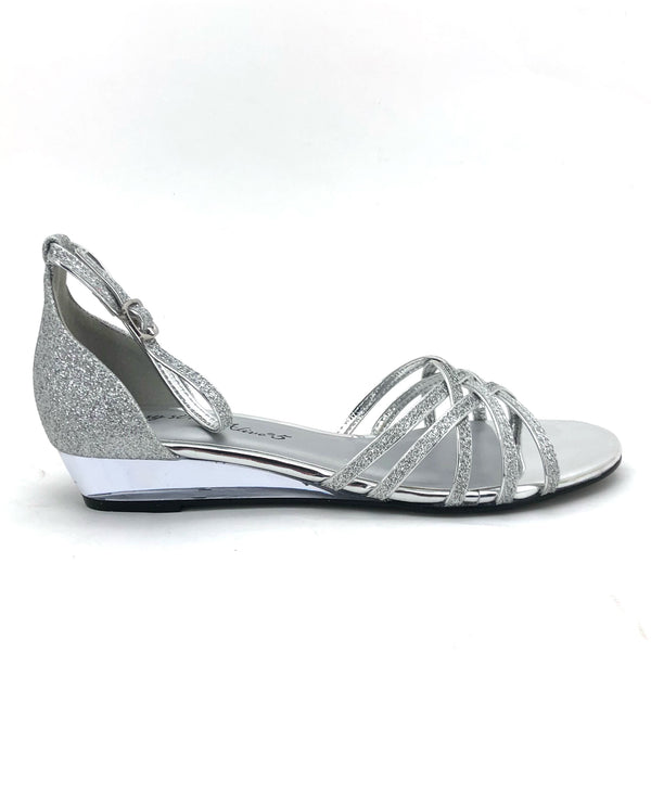 Easy Street Shoes 30-8457 Tarrah Wedge Heel Silver