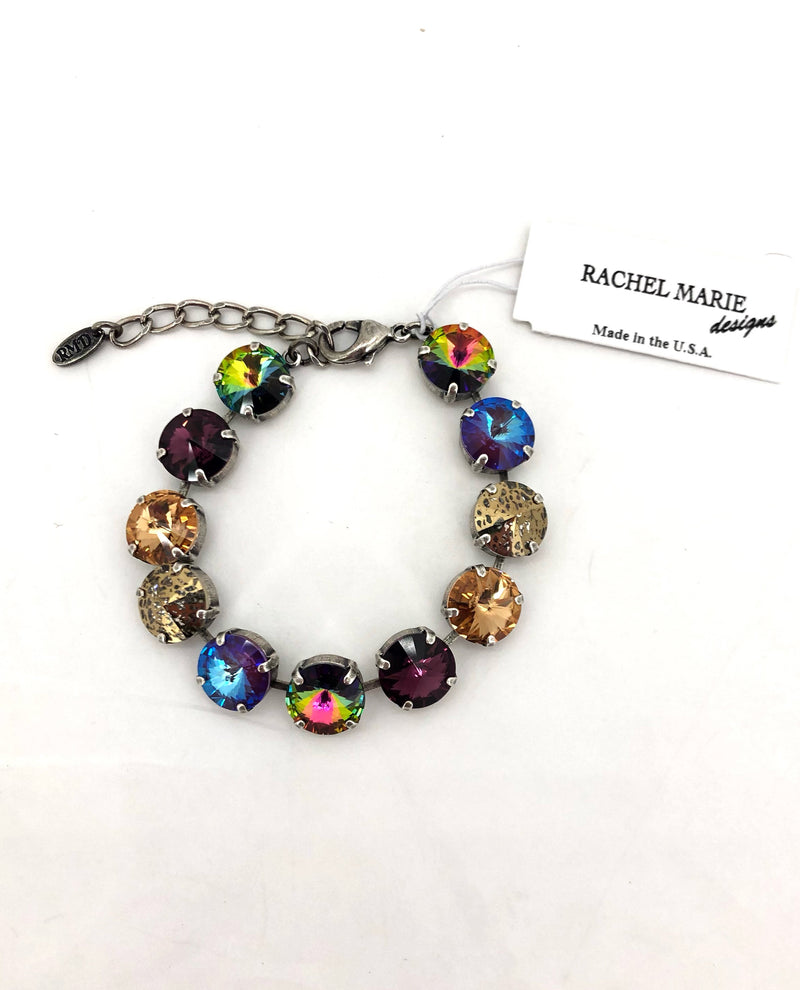 Rachel Marie Designs Jaden 12mm Rivoli Bracelet Purple Mix