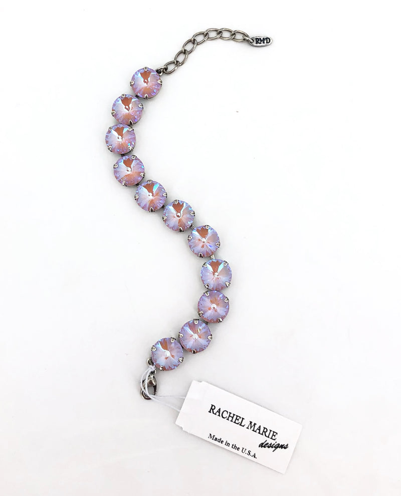 Rachel Marie Designs Jaden 12mm Rivoli Bracelet Dark Pink