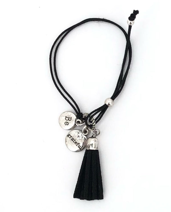 Silver & Black Bracelet 83358-9B Black GTFL