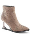 Spring Step Shoes Rose Trim Micro Suede Boot Taupe