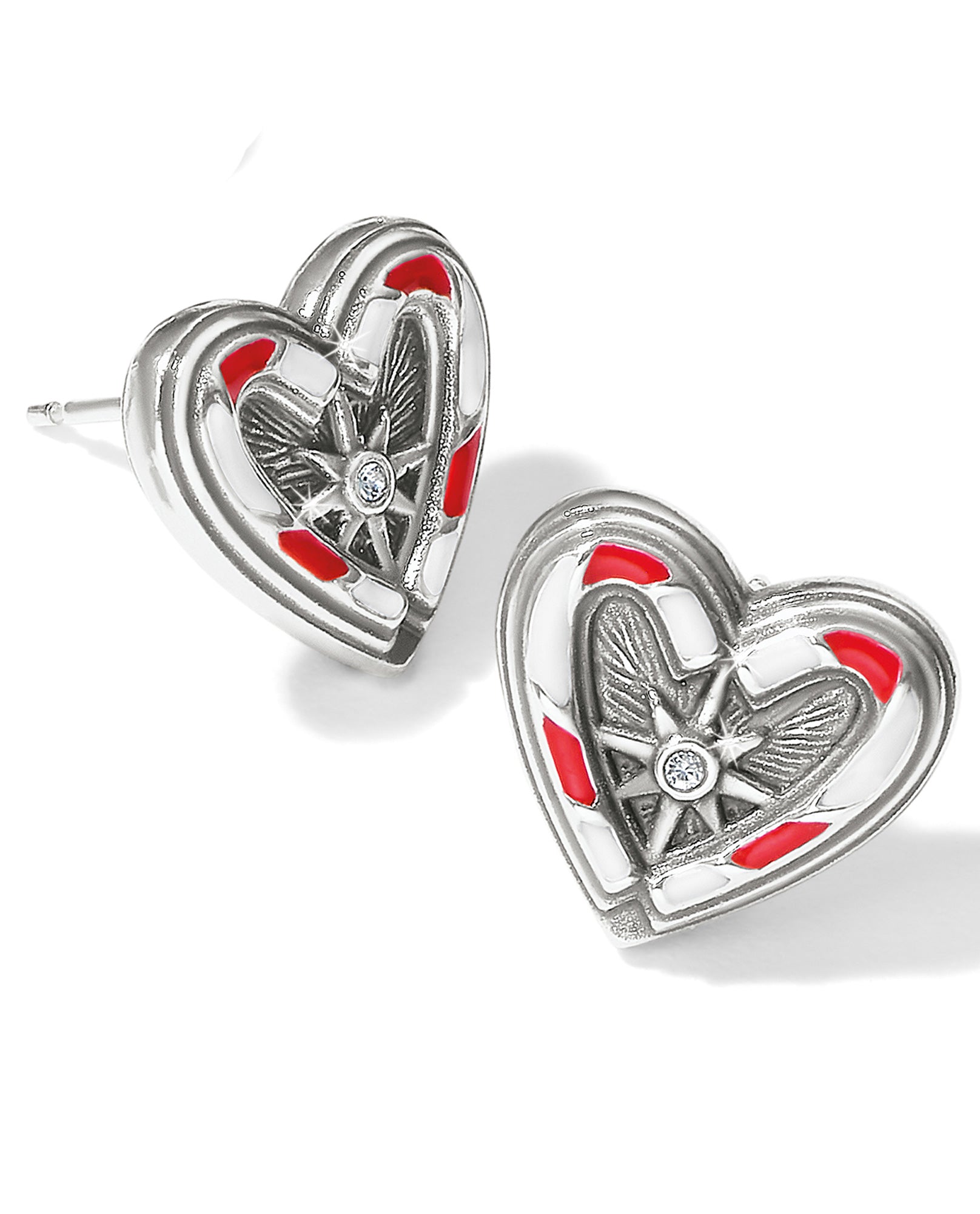 Brighton JA9313 Candycane Sweetheart Post Earring Brighton Jewelry