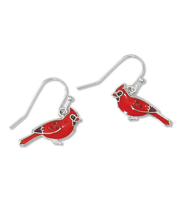 Red Enamel Cardinal Earrings 8108483