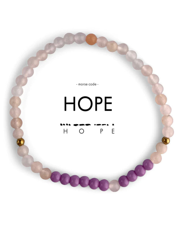 Morse Code Bracelet HOPE Pink