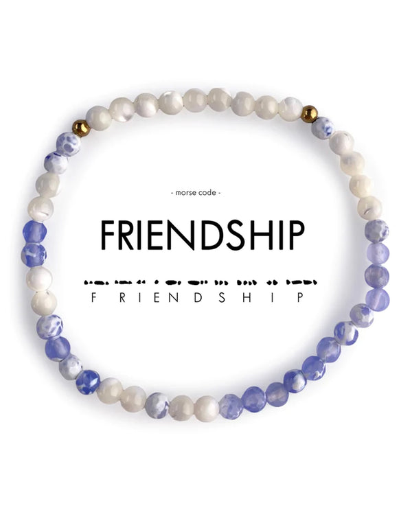 Morse Code Bracelet FRIENDSHIP Blue