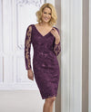 Bordeaux Jasmine M190011 Sequin Lace Dress