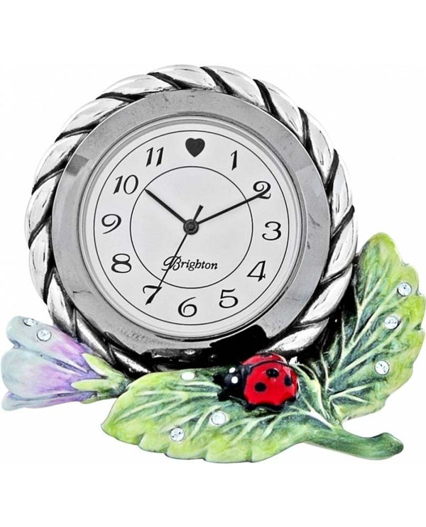 Brighton G20222 Marvels Clock round clock with flower and ladybug stand