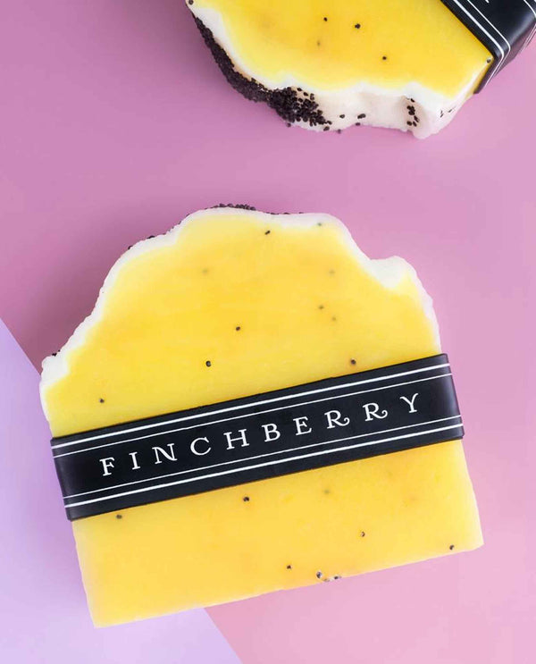 FinchBerry Lovin Lemon Soap handmade vegan lemon scented soap with citrus and grapefruit hints