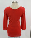 Pure Essence 101-4466 Bamboo Scoop Neck 3/4 Sleeve coral