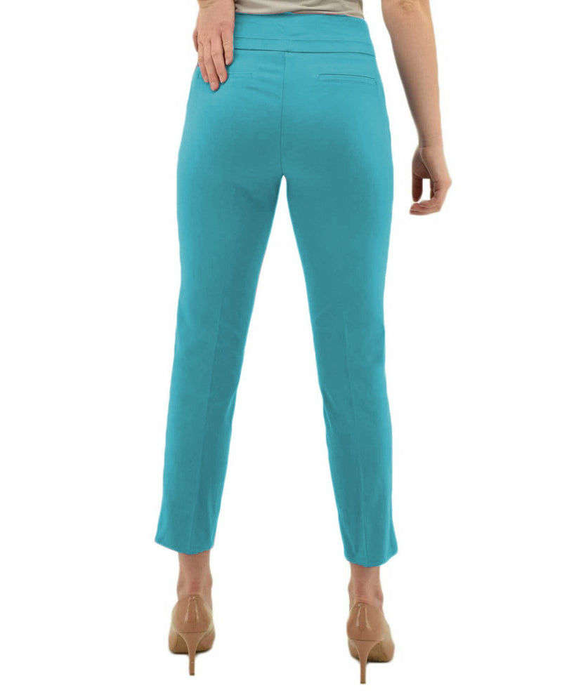 Renuar R1542 Ankle Pants - Fashion Colors Azure