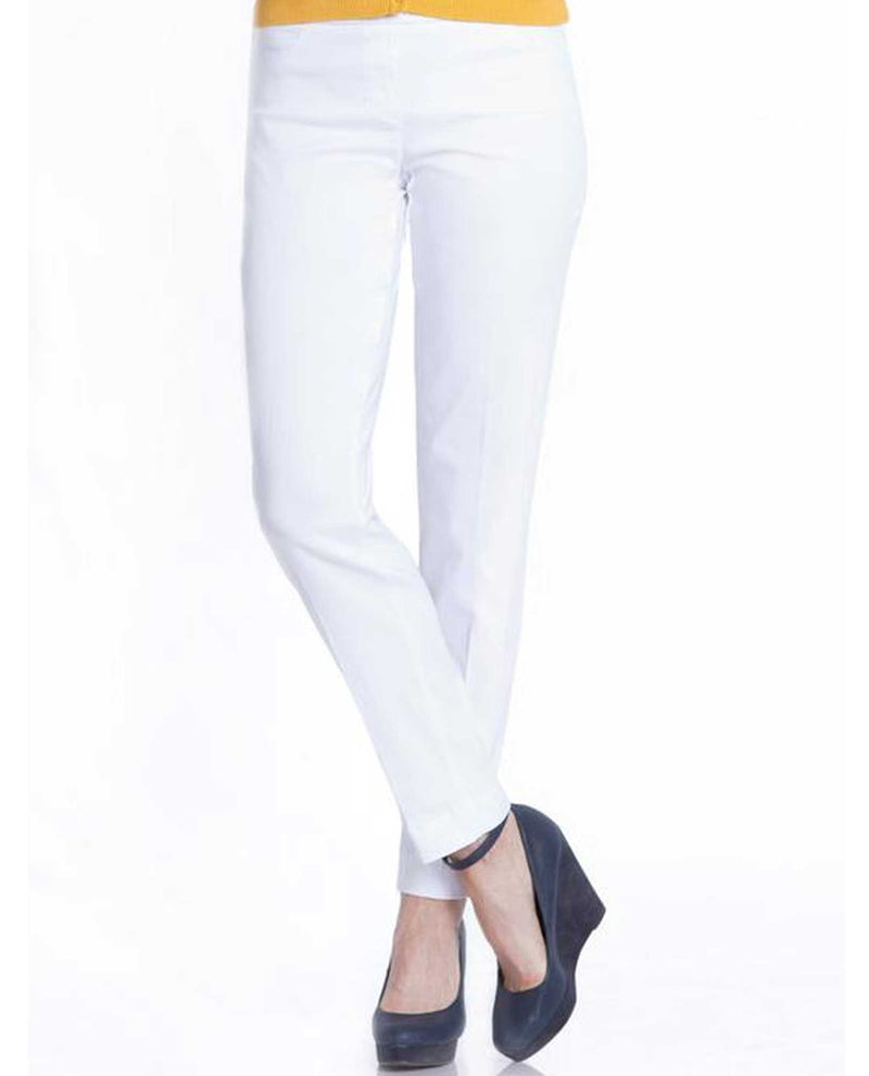 Slimsation M2623CL White Wide Band Pull On Pants