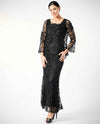 Soulmates D1104 Three Piece Crocheted Set black mother of the bride dress set