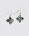 PERIWINKLE ABALONE INLAY WITH CRYSTALS EARRING 8102615