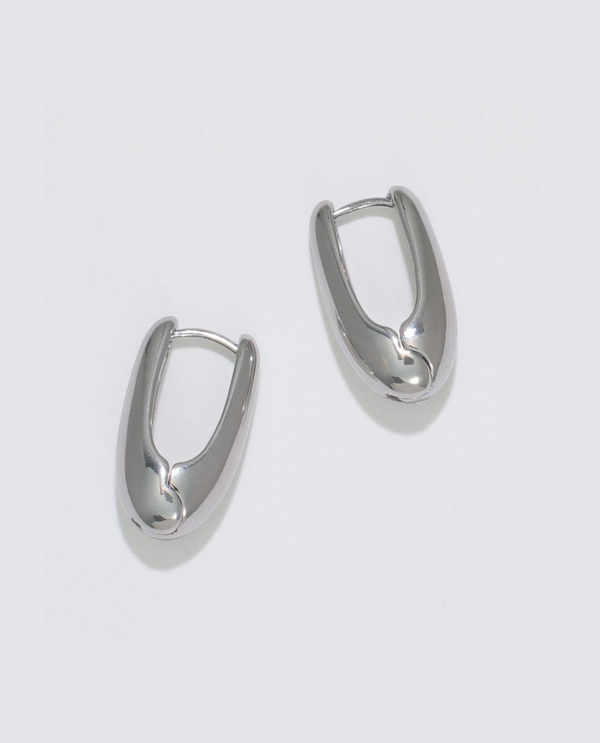 PERIWINKLE POLISHED SILVER HUGGIES EARRING 8120148