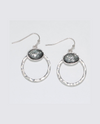 PERIWINKLE HAMMERED WITH GREY SHIMMER EARRING 8120042