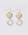 PERIWINKLE TWO-TONE TEXTURED SHAPES EARRING 8120049