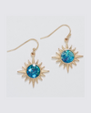 PERIWINKLE BLUE SHELL STARBURSTS EARRING 8120465