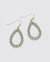 PERIWINKLE GOLD DROP WITH SAGE THREAD EARRING 8101965