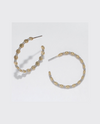 PERIWINKLE GOLD HOOP W GRAY THREAD EARRING 8120198