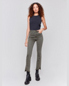 CHARLIE B C5429RR/618A ASSYMETRICAL HEM BOOTCUT  PANT  SPRUCE