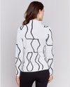 CHARLIE B C2681P/965B REVERSIBLE JACQUARD SWEATER BLACK/CREME