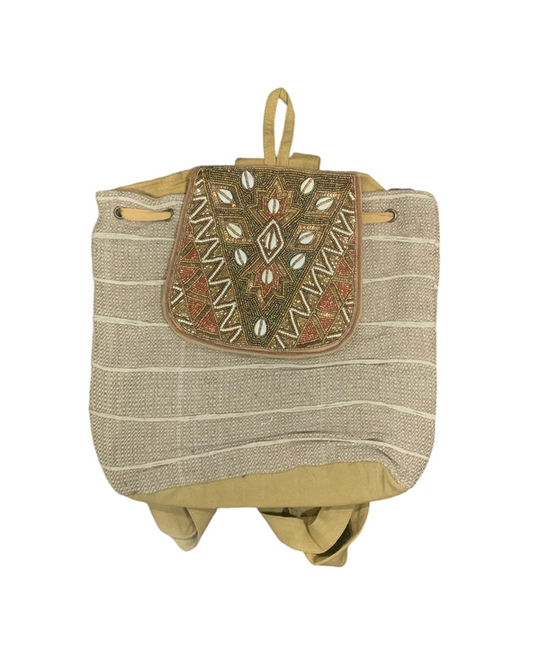 85308A COPPER BEAD & SHELLS BACKPACK