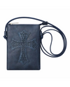 CROSS LASER CUT CROSS BODY BAG HG257 dark blue