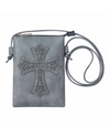 CROSS LASER CUT CROSS BODY BAG HG257 grey