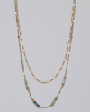 PERIWINKLE GOLD + BLUE SHADES CRYSTAL NECKLACE 8151049