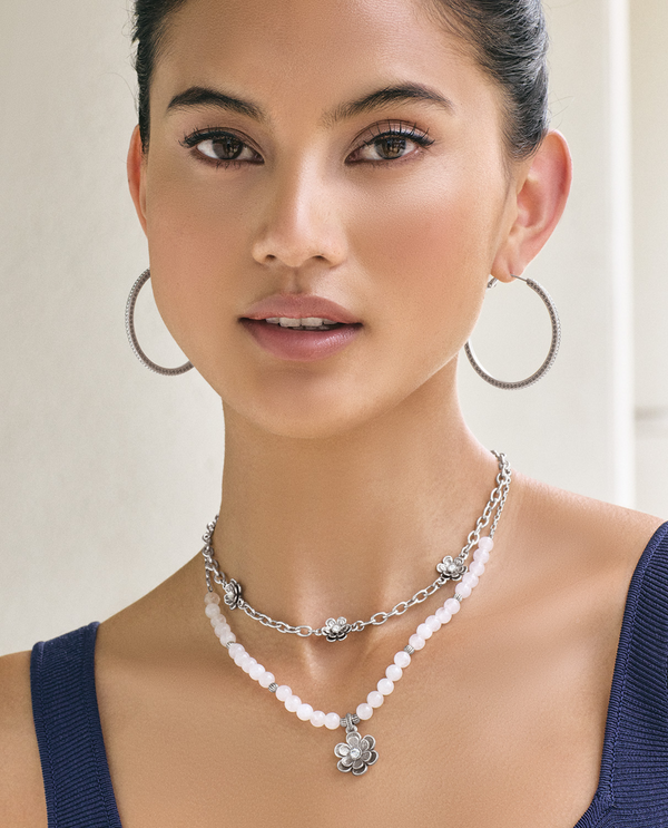 BRIGHTON JM7600 METAL PETAL BEAD NECKLACE