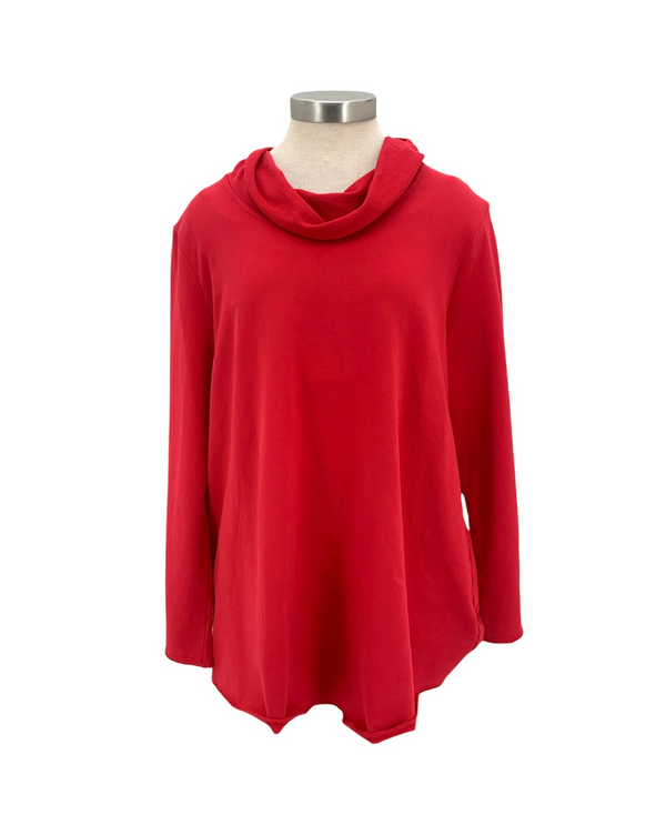 FOCUS FT-4005 DRAPE NECK TUNIC red