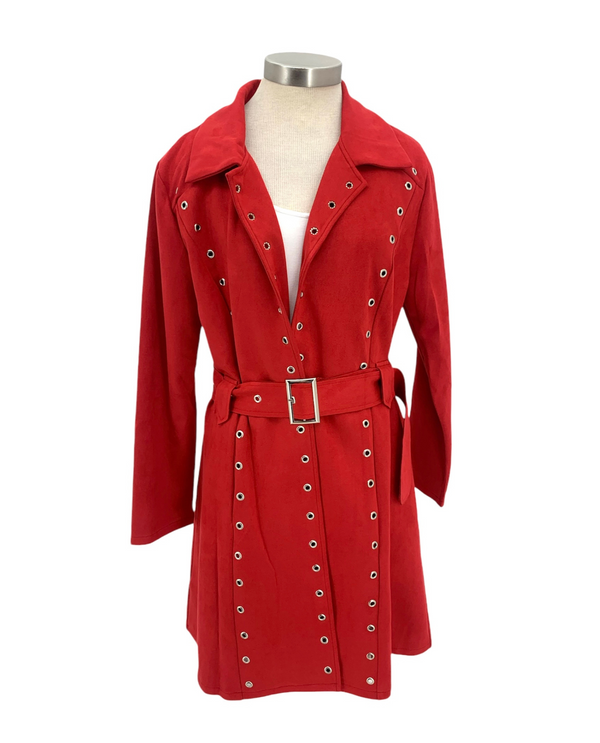 RADZOLI 20596 GROMMET LONG JACKET red