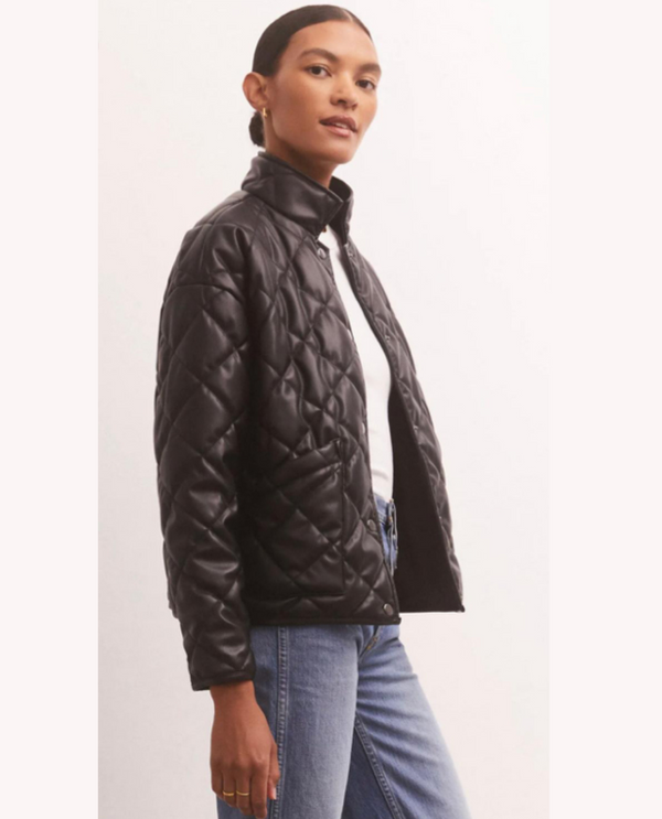 ZJ233778 FAUX LEATHER JACKET black