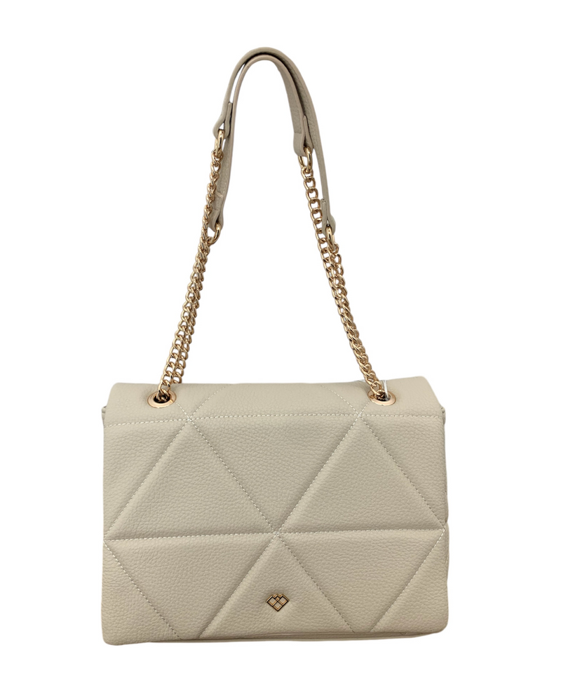 CC004 QUILTED DOUBLE HANDLE BAG OFF-WHITE