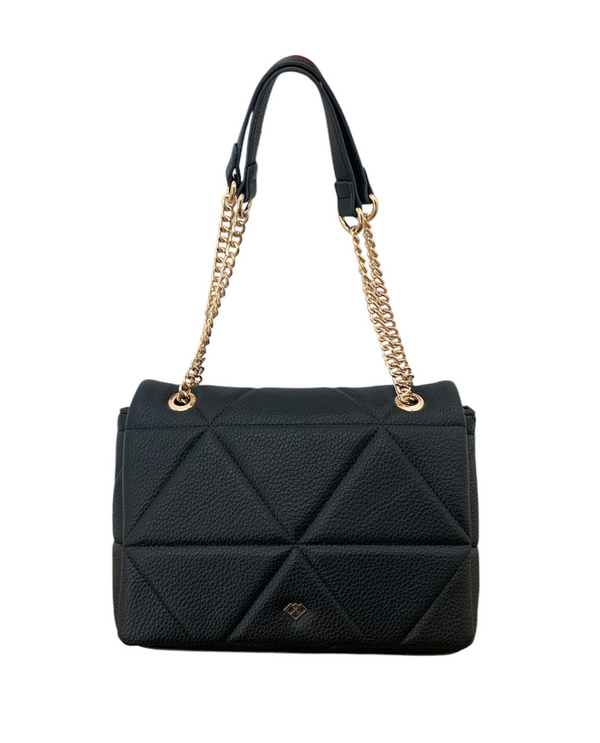 CC004 QUILTED DOUBLE HANDLE BAG BLACK
